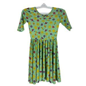DotDot Smile Girls Smiling Sun & Flowers Dress  Size 7  Soft & Comfortable